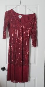 Fun and Flirty Red Sequin Dress